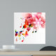 Abstract Music, Flowers, and Butterflies Vector Wall Decal