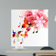 Abstract Music, Flowers, and Butterflies Vector Wall Decal