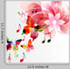 Abstract Music, Flowers, and Butterflies Vector Wall Decal