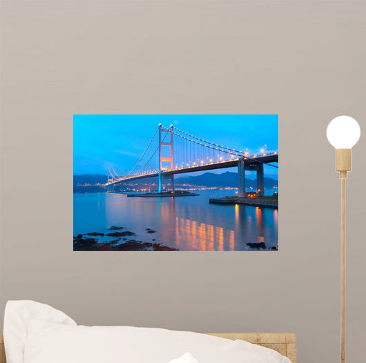 Tsing Ma Bridge Sunset Wall Decal