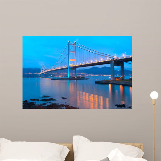 Tsing Ma Bridge Sunset Wall Decal