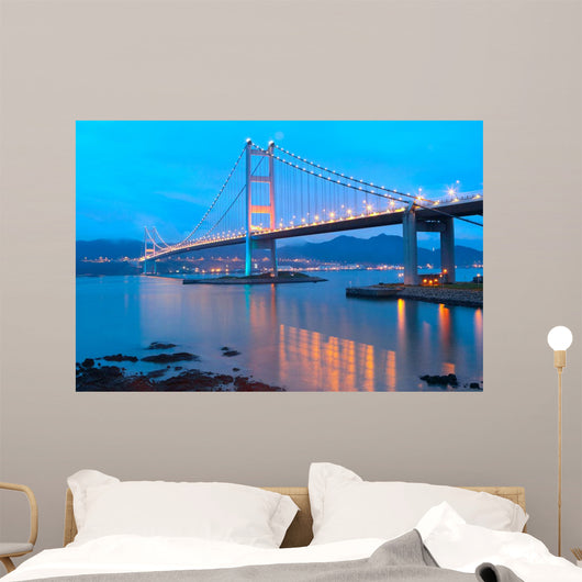 Tsing Ma Bridge Sunset Wall Decal
