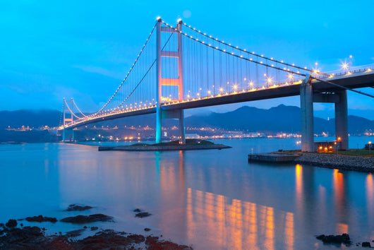 Tsing Ma Bridge Sunset Wall Decal