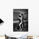 Two Ballroom Dancers Practicing Wall Decal