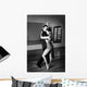 Two Ballroom Dancers Practicing Wall Decal