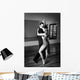 Two Ballroom Dancers Practicing Wall Decal