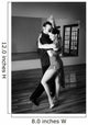Two Ballroom Dancers Practicing Wall Decal