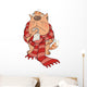 Sick Cat Cartoon Wall Decal
