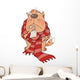 Sick Cat Cartoon Wall Decal