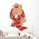 Sick Cat Cartoon Wall Decal