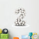 Number 2 Baseball Balls Wall Decal