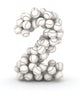 Number 2 Baseball Balls Wall Decal