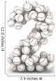 Number 2 Baseball Balls Wall Decal