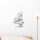 Number 4 Baseball Balls Wall Decal