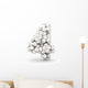 Number 4 Baseball Balls Wall Decal