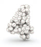 Number 4 Baseball Balls Wall Decal