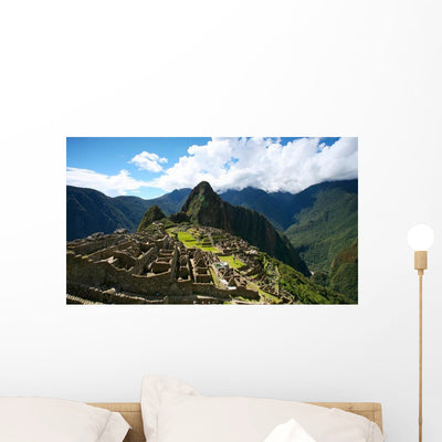 Machu Picchu Top Wall Decal shown on a wall