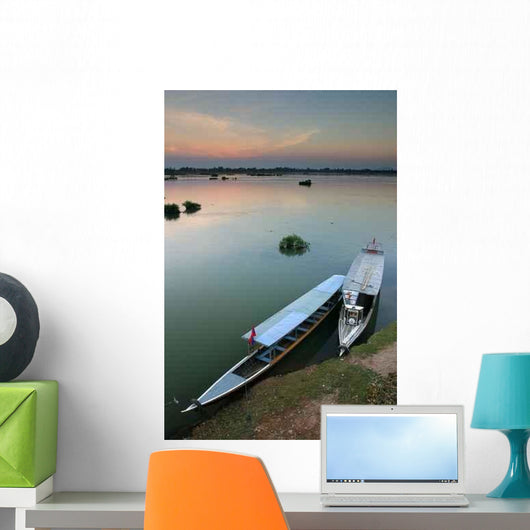 Mekong River and Boats Wall Decal