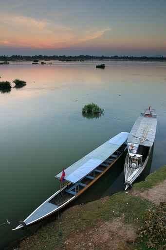 Mekong River and Boats Wall Decal