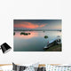 Mekong River and Boats Landscape Wall Decal