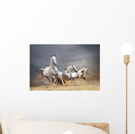 White Horses Wall Decal