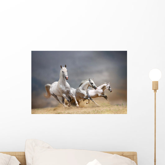 White Horses Wall Decal