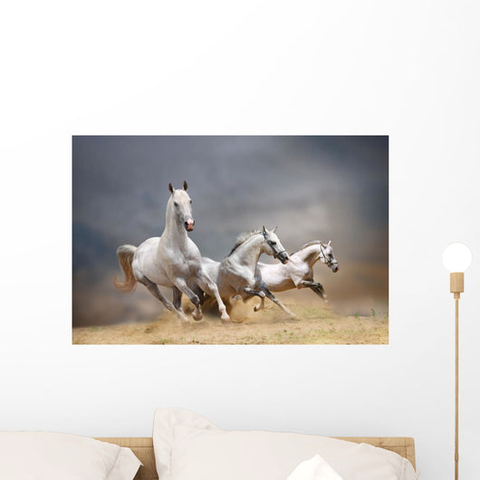 White Horses Wall Decal