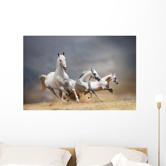 White Horses Wall Decal