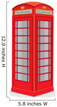 Red Telephone Box London Wall Decal
