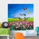 Field Colorful Flowers Wall Decal