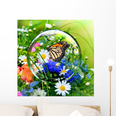 Herb Garden Wall Decal shown on a wall