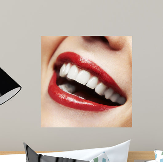 Woman Smile Teeth Whitening Wall Decal