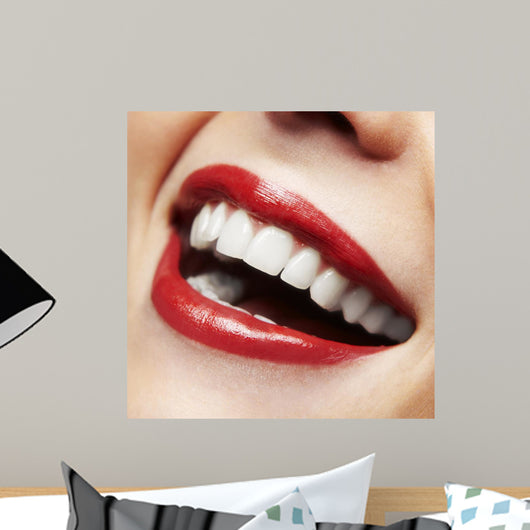 Woman Smile Teeth Whitening Wall Decal