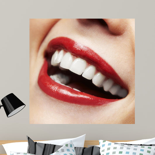 Woman Smile Teeth Whitening Wall Decal
