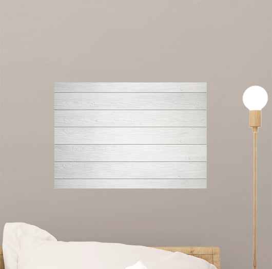 White Wooden Wall Texture Wall Decal