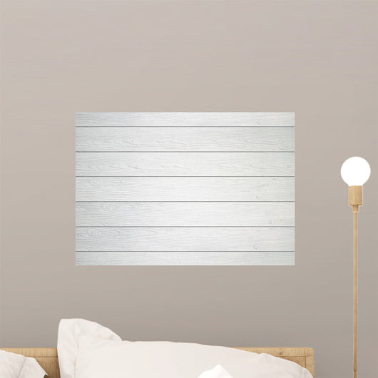 White Wooden Wall Texture Wall Decal