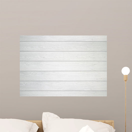 White Wooden Wall Texture Wall Decal