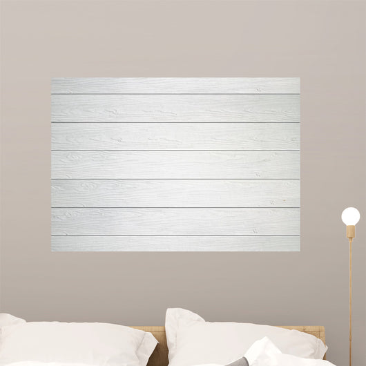 White Wooden Wall Texture Wall Decal