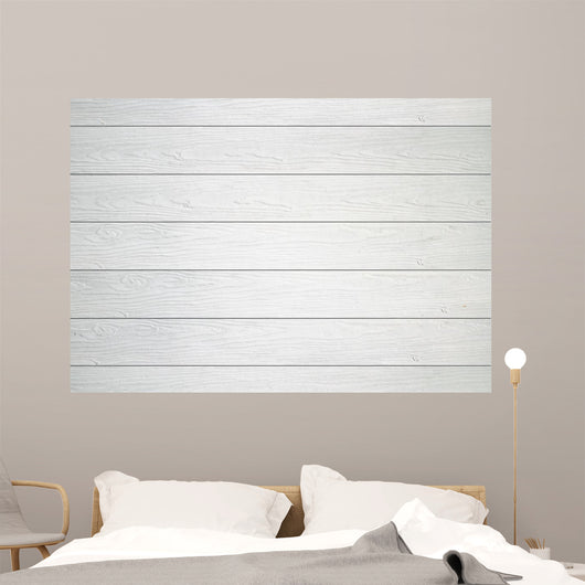 White Wooden Wall Texture Wall Decal
