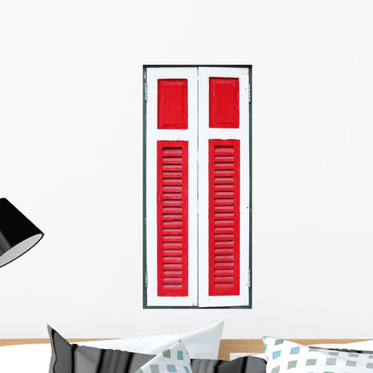 Wooden Window White Wall Decal