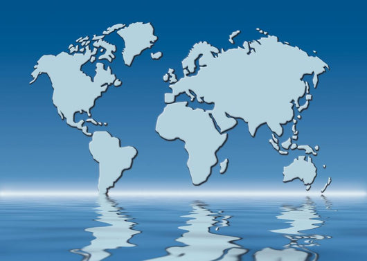 World Map Flood Wall Decal