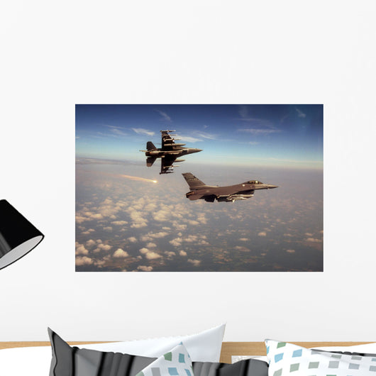 Fighter Breaks with Flares Wall Decal
