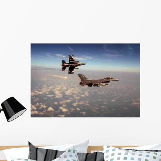 Fighter Breaks with Flares Wall Decal