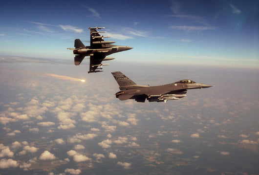 Fighter Breaks with Flares Wall Decal