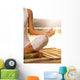 Young Woman Relaxing Beach Wall Decal