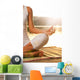 Young Woman Relaxing Beach Wall Decal