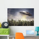 Ufo Hovering over Crop Wall Decal