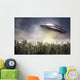 Ufo Hovering over Crop Wall Decal