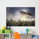 Ufo Hovering over Crop Wall Decal