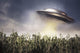 Ufo Hovering over Crop Wall Decal